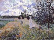 Claude Monet A Walk near Argenteuil France oil painting artist